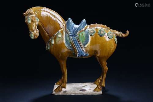 A sancai pottery figure of horse