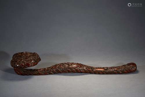 A very large carved figures ruyi scepter