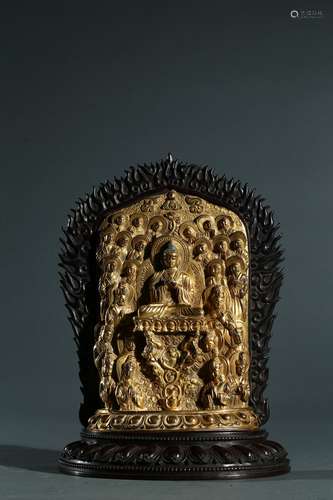 A gilt-bronze 'bodhisattva' stele