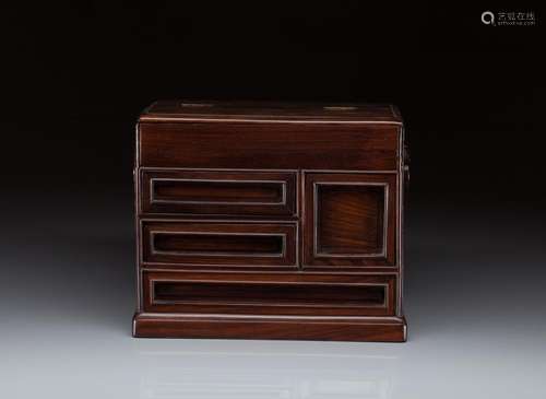 ROSEWOOD MULTI COMPARTMENT STORAGE BOX