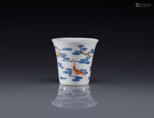 CHINESE ENAMEL PAINTED PORCELAIN WINE CUP