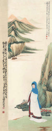 张大千 庚辰（1940）年作 罗浮旧梦 立轴 设色纸本