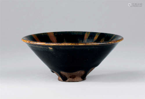 宋代（960-1279） 河南天目铁斑釉茶盏