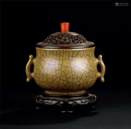 清代（1644-1911） 哥釉香炉