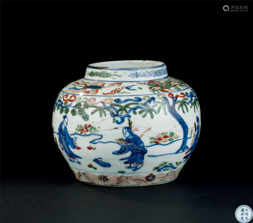 明代（1368-1644） 五彩人物纹瓶