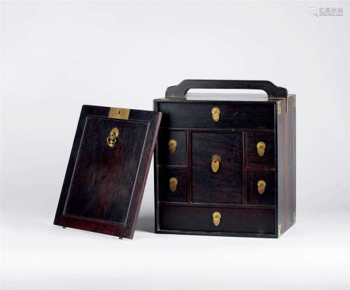 清代（1644-1911） 紫檀文具箱