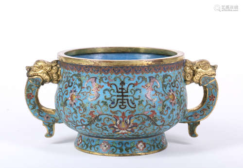 A Chinese Cloisonné Enamel Incense Burner