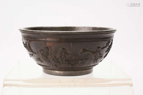 A Chinese Coconut Shell Bowl