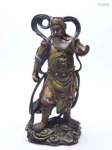 A Chinese Shoushan Stone Figure Of Guangong
