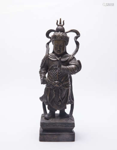 A Chinese Bronze Figure Of Man