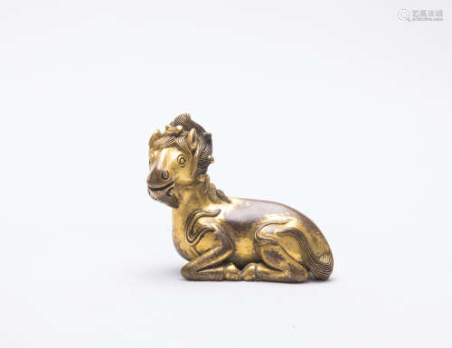 A Chinese Goat Shaped Paper Weight