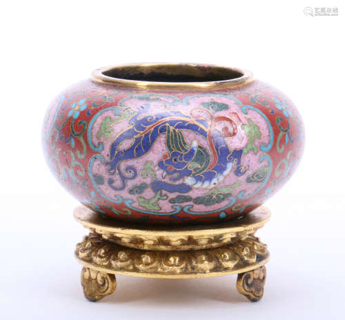 A Chinese Cloisonné Enamel Water Pot