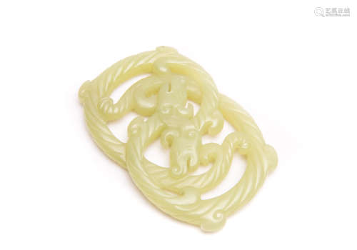 A Chinese Yellow Jade Pendant