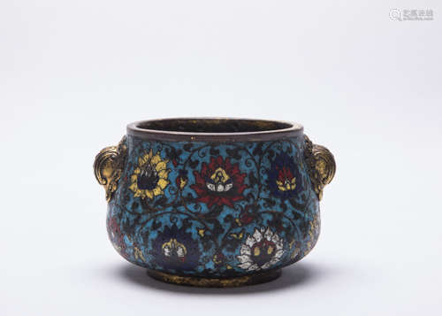 A Chinese Cloisonné Enamel Incense Burner