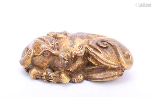 A Chinese Bronze Dog