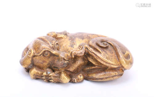 A Chinese Bronze Dog