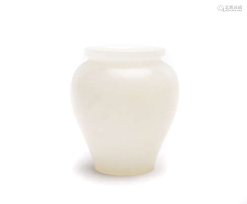 A Chinese White Jade Jar