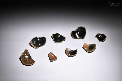 Group of Jian ware Ceramic Shards