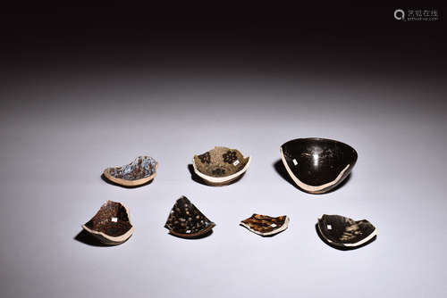 Group of Jizhou ware Ceramic Shards