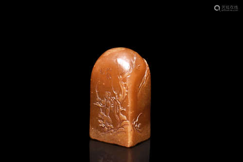 Shoushan Tianhuang stone carved rectangular seal