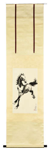 Xu Beihong: ink on paper painting 'Horse'