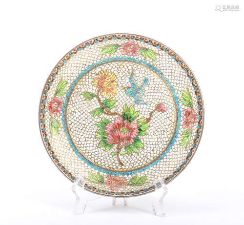 A Chinese Transparent Enamel Plate 