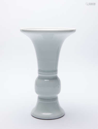 A Chinese Glazed Gu Shaped Vase