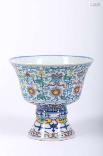 A Chinese Porcelain Stem Cup