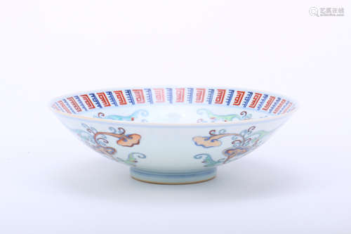 A Chinese Docai Porcelain Shallow Bowl