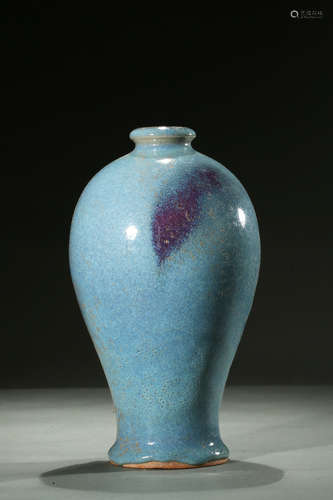 Jun ware blue glazed vase, meiping