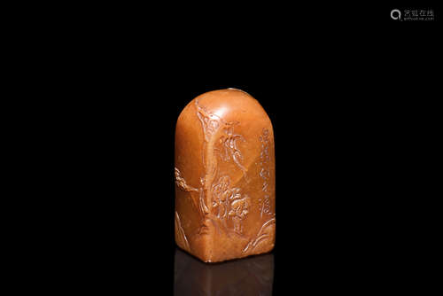 Bai Jiao: Shoushan Tianhuang soapstone carved 'People' seal