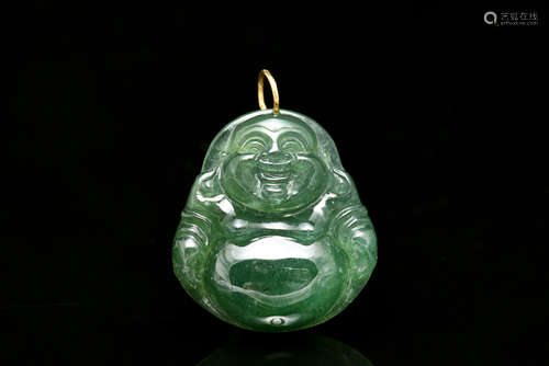 JADEITE MILEFO PENDANT WITH CERTIFICATE