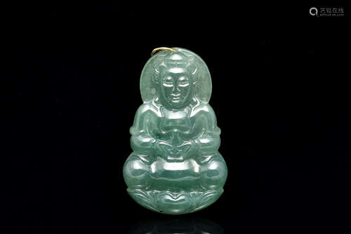 JADEITE GUANYIN PENDANT WITH CERTIFICATE