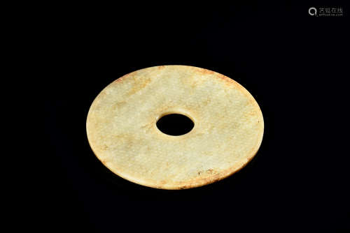 Jade carved disc, bi