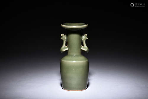 LONGQUAN WARE PHOENIX HANDLE VASE