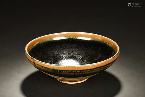 Black and brown glazed bowl