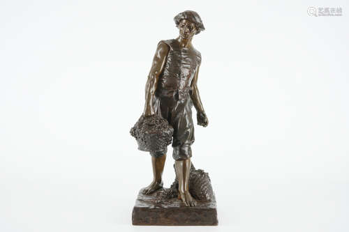 Henri Louis Levasseur (1853-1934),Un vigneron, figure en bronze