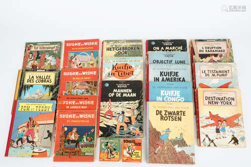 HergŽ, Vandersteen, e.a.: un lot de bandes dessinŽes de Tintin, Jo, Zette et Jocko, ...