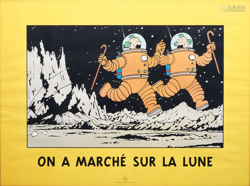 Une grande affiche de Tintin: 