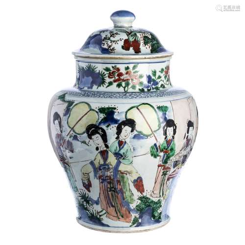 Pot in Chinese porcelain, Transitional