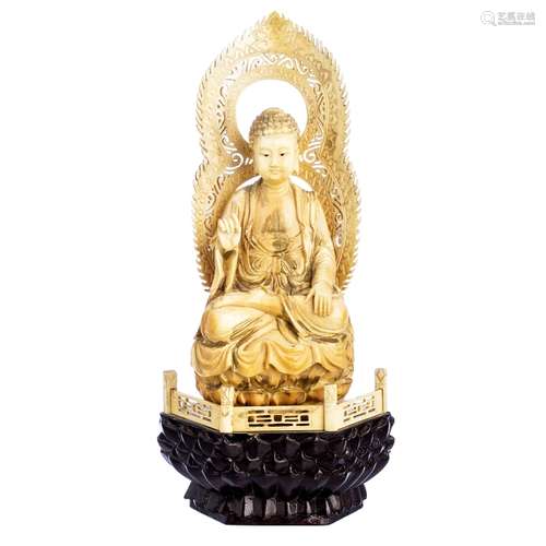 Chinese ivory Buddha, Minguo