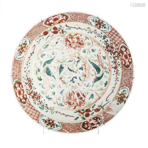 Plate in Chinese Swatow porcelain, Wanli