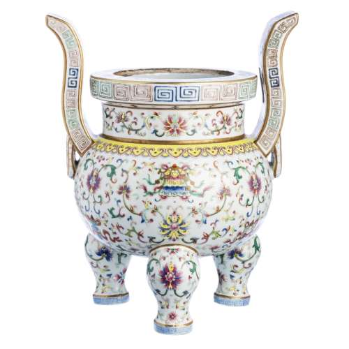 Chinese porcelain tripod censer, Minguo