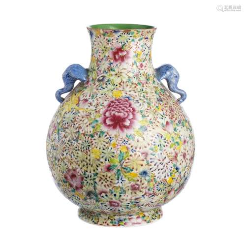 Chinese Porcelain Hu Millefiori Vase, Minguo