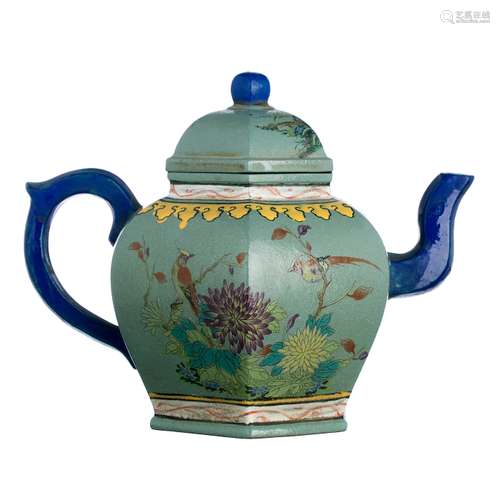 Teapot in Yixing ceramics, Minguo