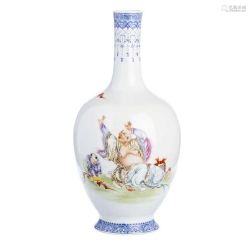 Chinese porcelain vase with Immortal, Republic