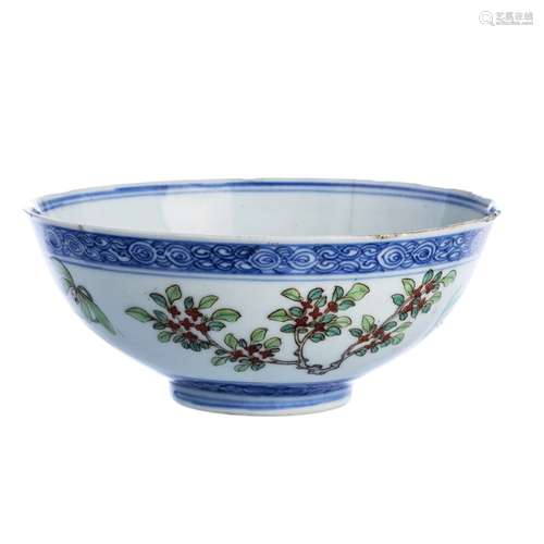 Bowl with 'plum tree blossoms' in Chinese porcelain, Jiaqing