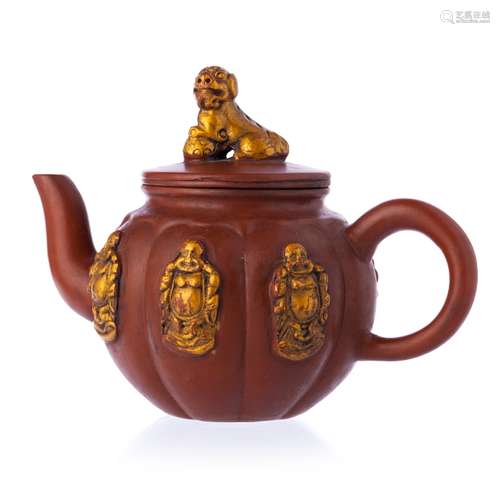 Teapot 'Buddha' in Chinese Yixing ceramic, Minguo