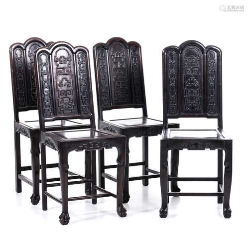 Eight Chinese armchairs in Hongmu, Minguo