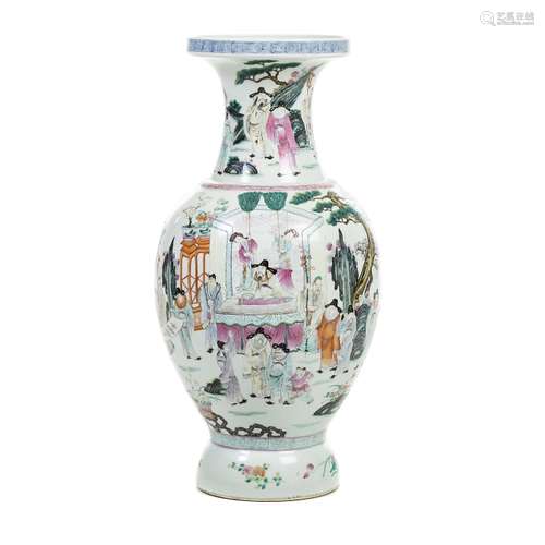 Big vase 'deities' in chinese porcelain, Guangxu